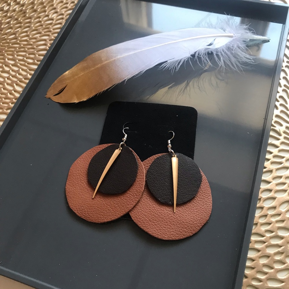 Hand made Real Leather EARRINGS